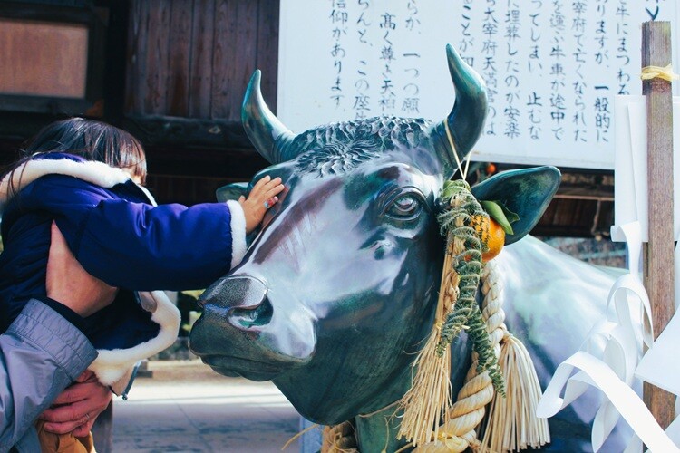 御神牛 天神さん 今治市 綱敷天満宮